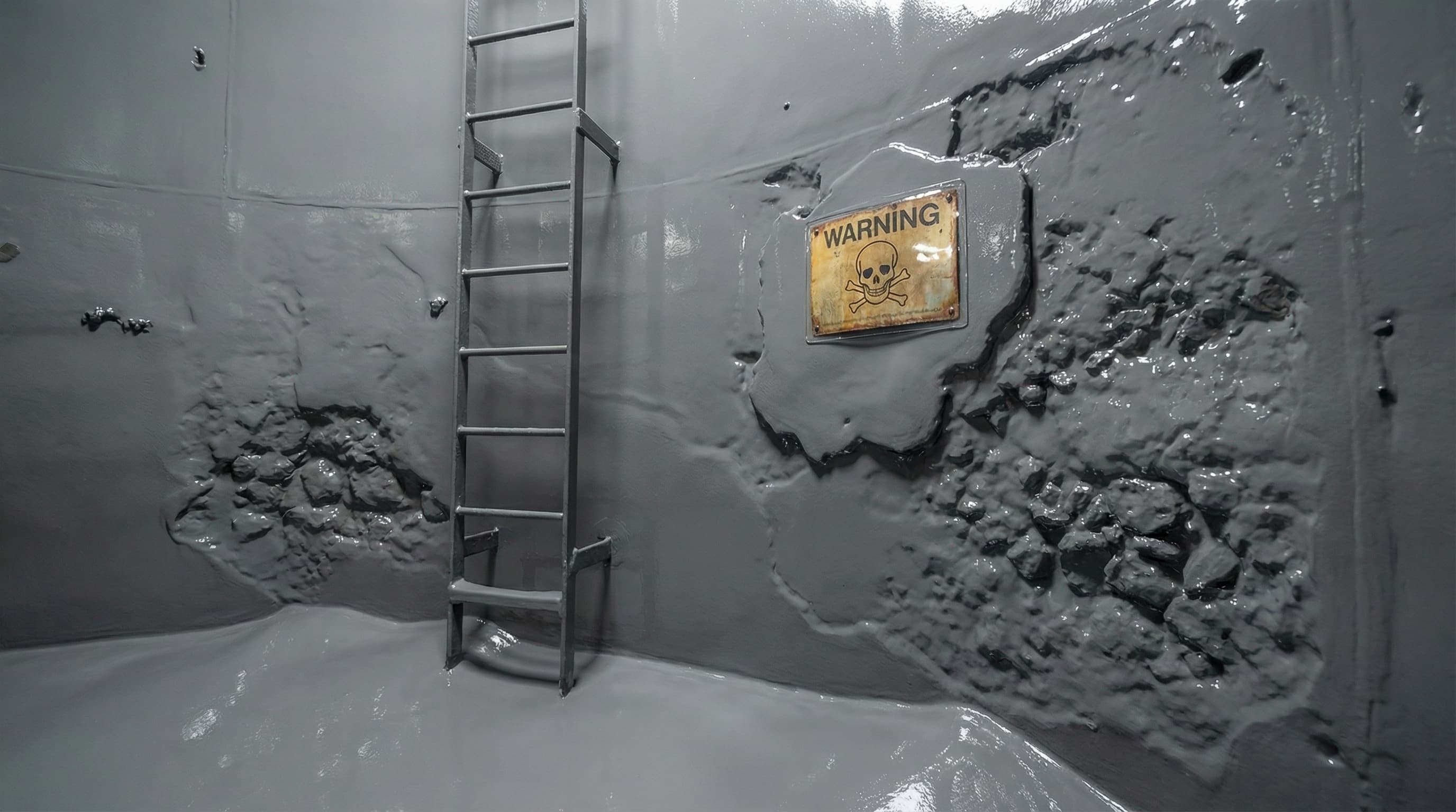 Chemical-Tank Lining — after application