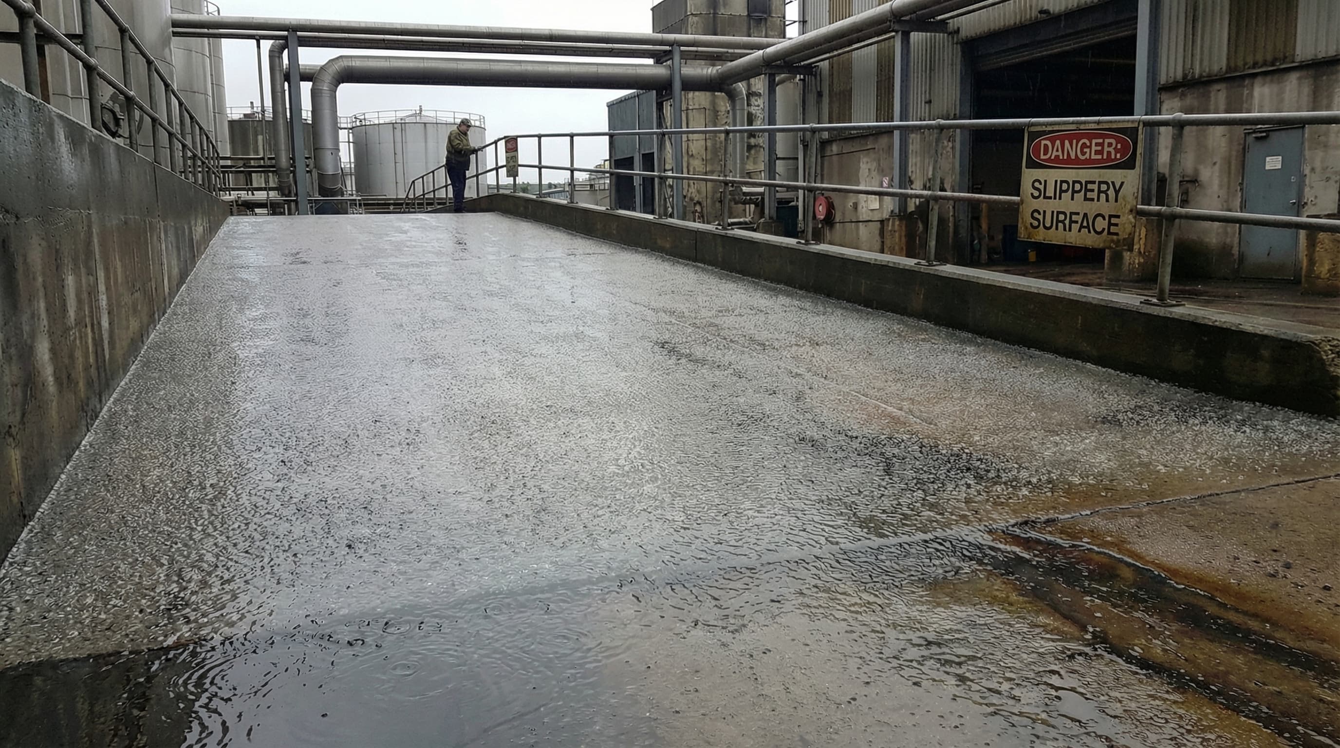 Clear Epoxy Safety Grip — after application