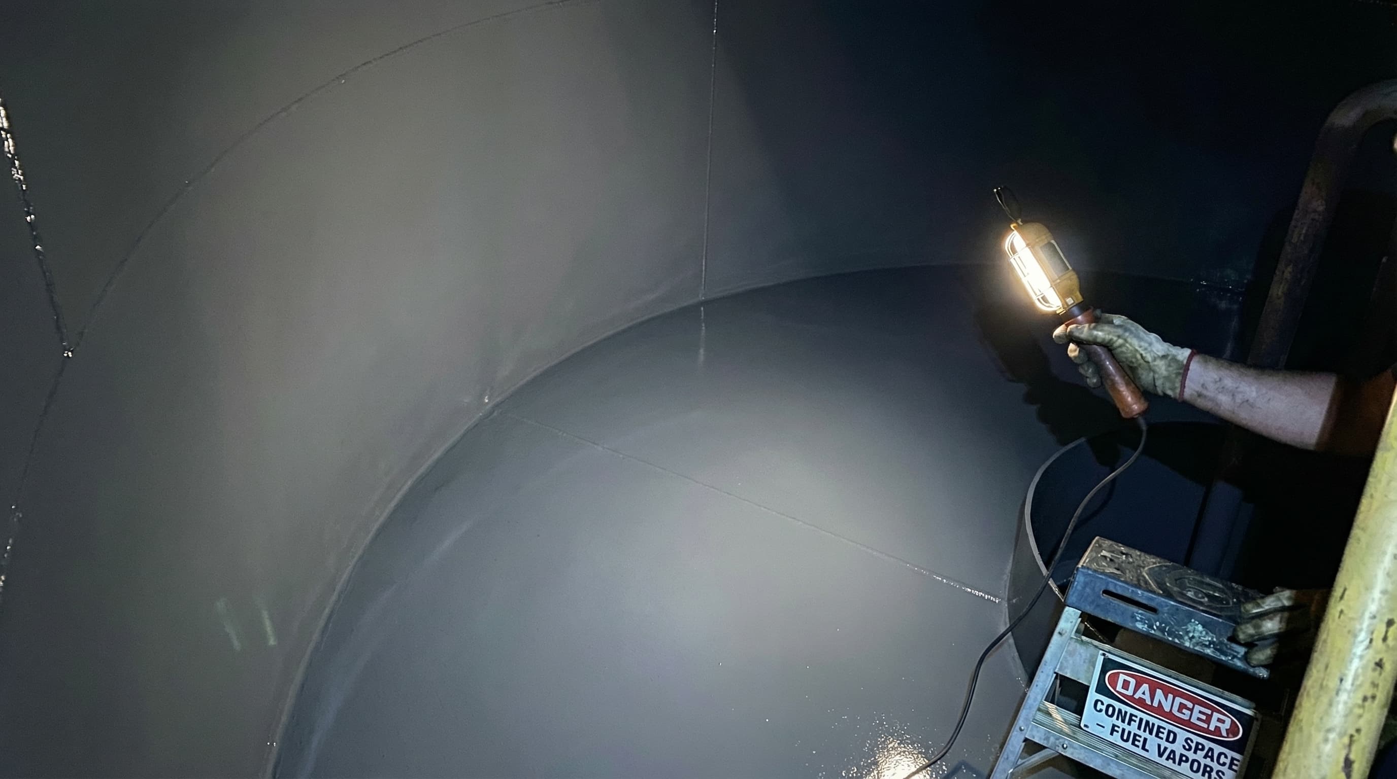 Fuel-Tank Lining — after application