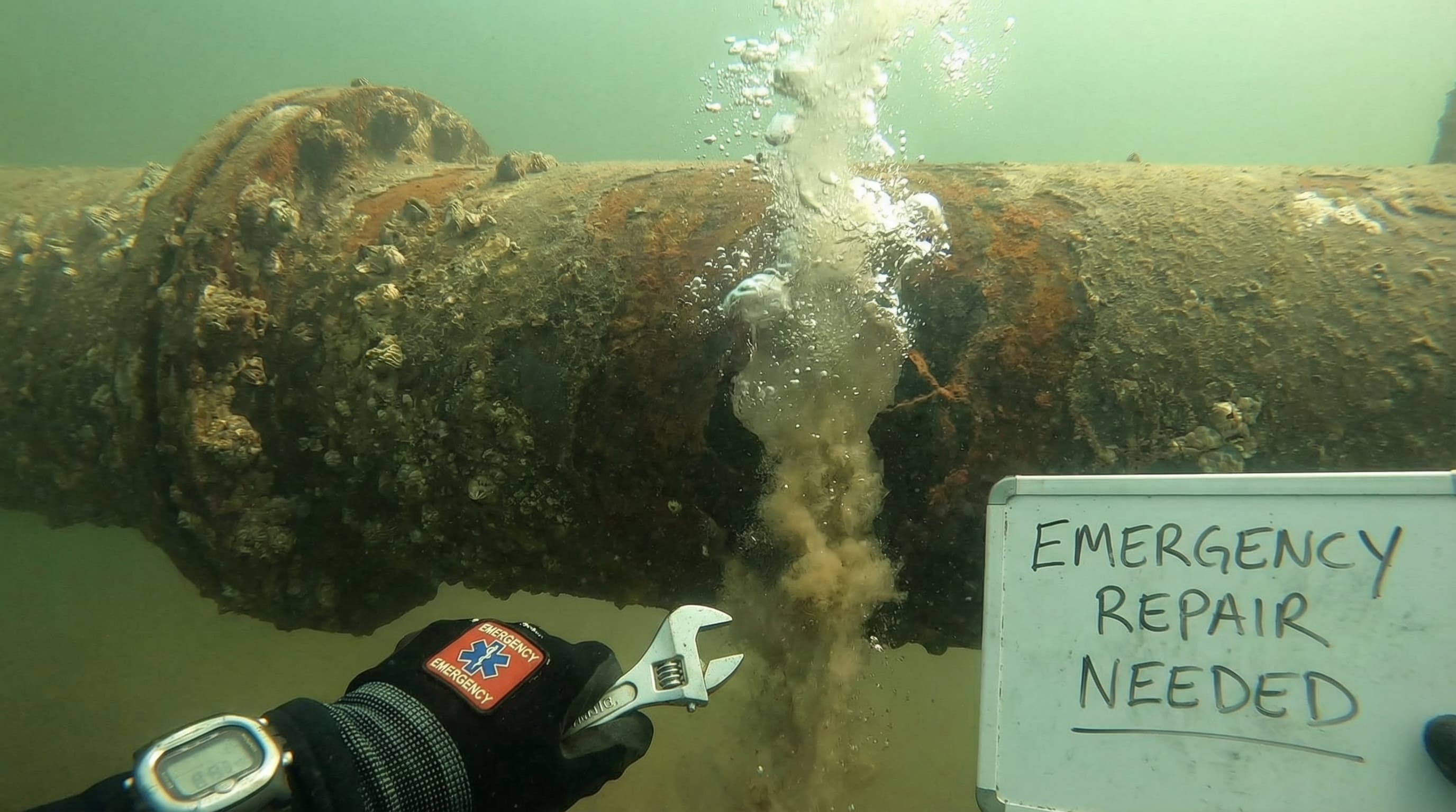 Underwater Repair Putty — application environment