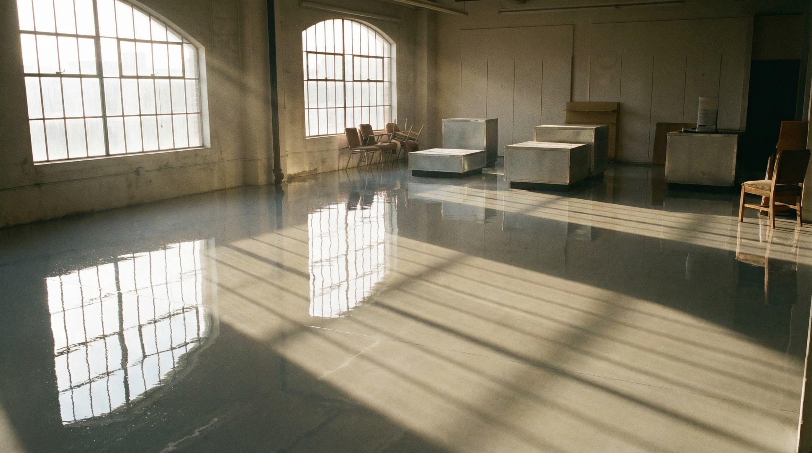 UV Plus Clear PolyAspartic Flooring — after application