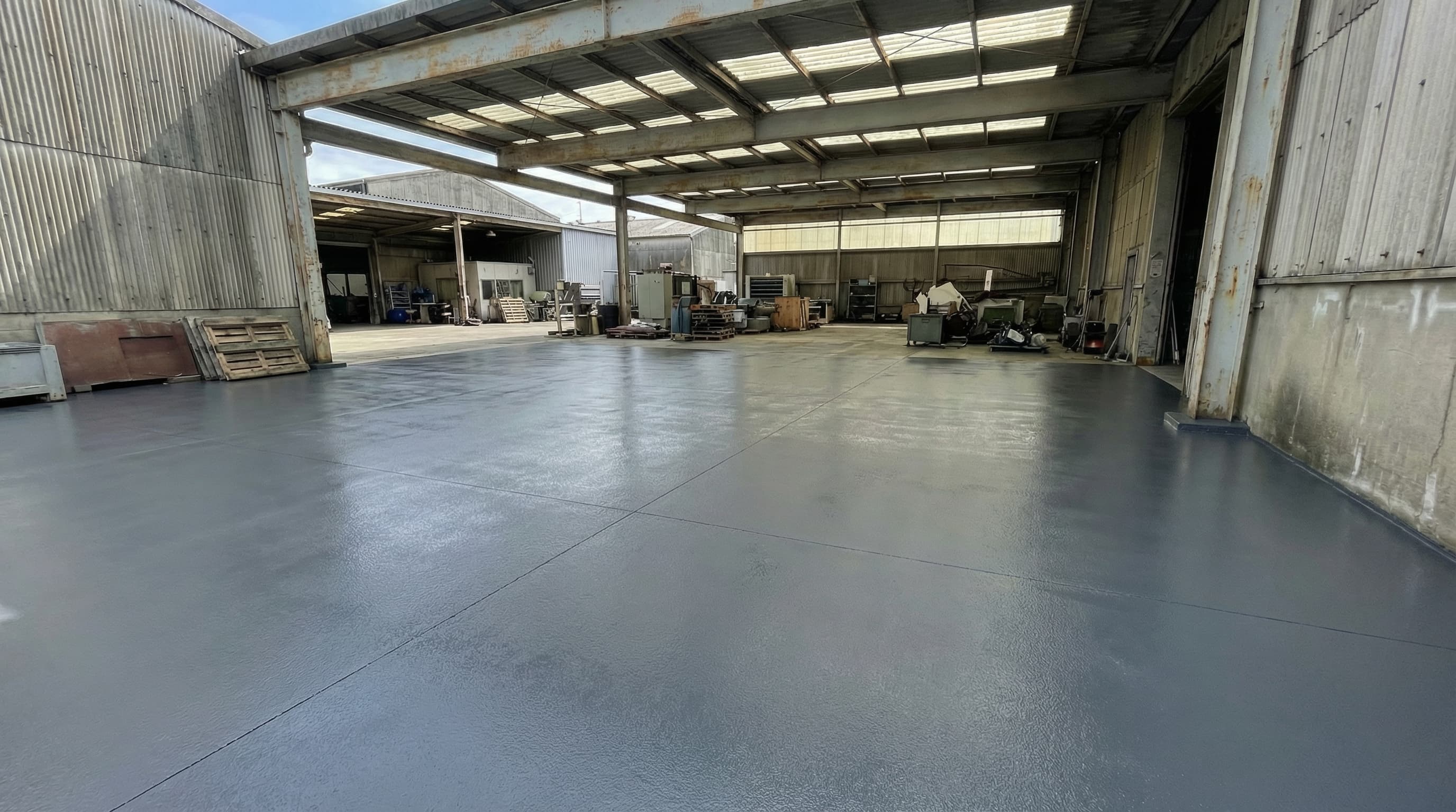 UV Plus Tinted PolyAspartic Flooring — after application